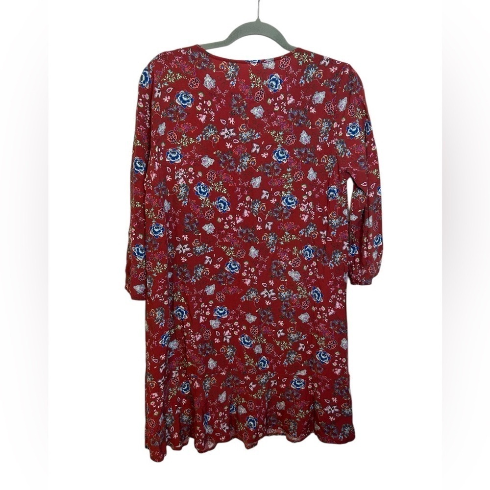 Antoine & Lili Floral Red Ruffle Dress